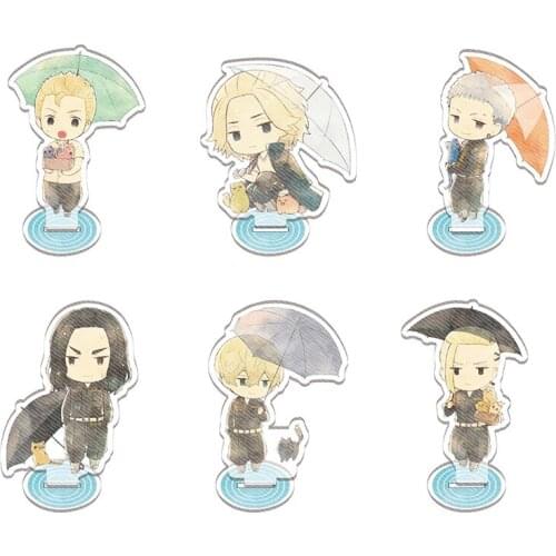 Anime Figure Tokyo Revengers Manjiro Ken Takemichi Hinata Atsushi Acrylic Stand Model Plate Desk Decor for Fans Collection