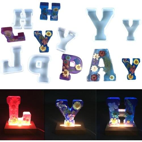 26 Letter Molds Big Size 11CM Alphabet Resin Pendant Crat DIY Crafts Epoxy Jewelry Making Tools Casting Tools Casting Molds