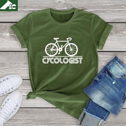 Graphic women t shirts Cycologist with Bike Funny Bicycle Fanatic Cyclist Bike Rider white T Shirt men women Funny Tee tops Gift