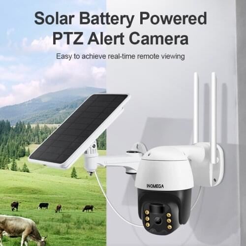 INQMEGA TUYA 2MP HD Solar Camera Security Monitoring Outdoor Wireless Video Monitor Smart Home Motion Detection IP Camera