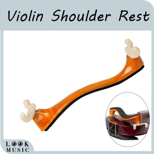Maple Violin Shoulder Rest For 4/4 3/4 Violin W/Cleaning Cloth Violin Parts Accessories New