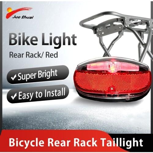 Red Bike Light for Rear Rack Carrier 2 Screws 80mm Bicycle Taillight Lamp Safety Warning Rear Light Bicycle Cycling Accessories