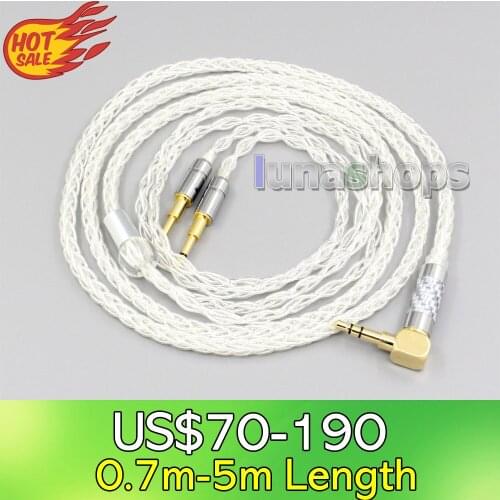LN006450 99% Pure Silver 8 Core XLR Headphone Earphone Cable For Abyss Diana Acoustic Research AR-H1 Advanced Alpha GT-R Zenith