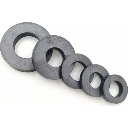 1pc Non-magnetized Magnet Ring 59/50/40/36/32mm Hole 18/22/31mm Black Round Ferrite Magnet For Speaker DIY Accessories