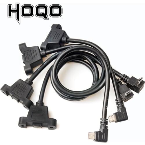 Micro-USB 5pin Micro USB Panel Mount,USB 2.0 Male Connector to Micro USB 2.0 Female Extension Cable With screws Hole 30cm 50cm