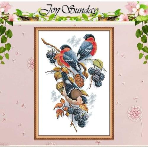 Red bellies Magpies counted Cross Stitch 11CT 14CT Cross Stitch Set Wholesale DIY animals Cross-stitch Kit Embroidery Needlework
