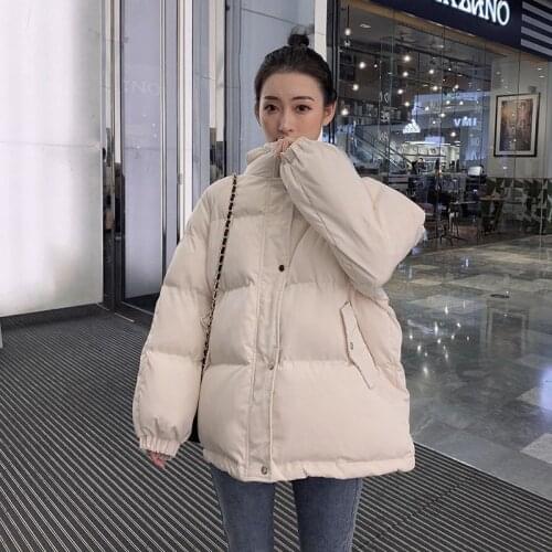 2021 New Womens Coats and Jackets Autumn Winter Hooded Coat Thick Cotton Parkas Oversized Puffer Jacket Female