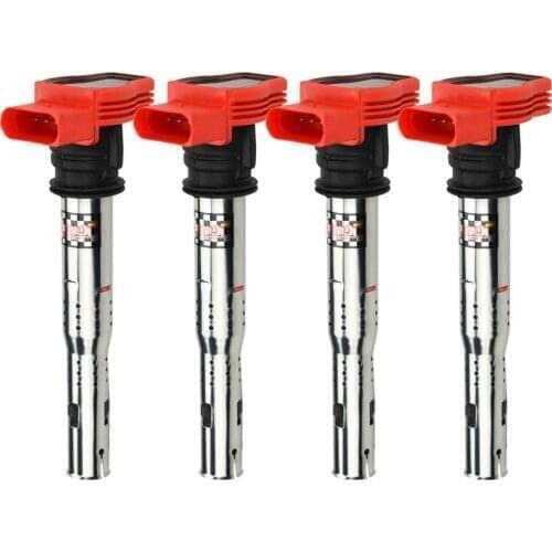 4 x New High Quality 06E905115E 06E905115D Ignition Coils Fit For Audi R8 S6 A4 A5 A6 SQ5 Volkswagen Toua reg