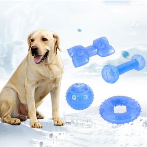 Pet Teether Cooling Chew Toy for Dogs Teething Toy for Puppies, Fit with Treats for More Fun
