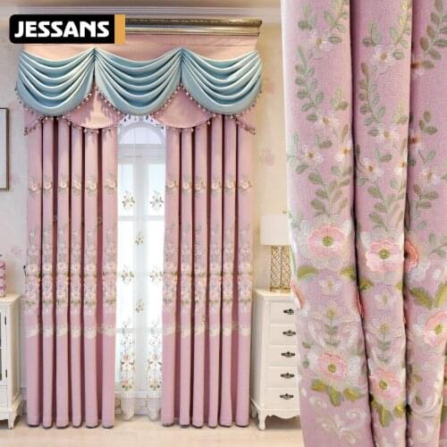 Modern Minimalist Atmosphere Luxury Tulle Curtains for Living Room Bedroom Embossed Embroidery Tulle Blackout Curtains Custom