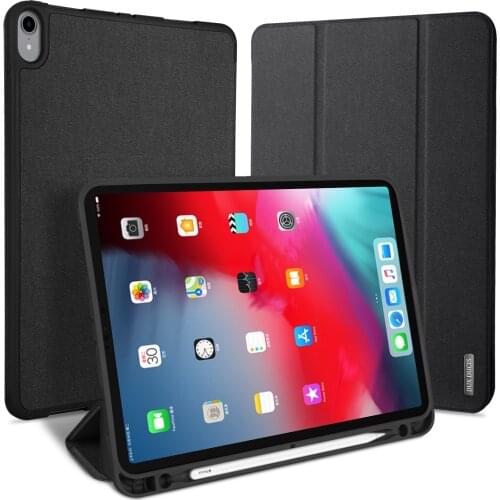 Luxury DUX DUCIS DOMO Series Trifold Protective Case Cover for iPad Pro 12.9'' 2018 Smart Sleep Wake Tablet Leather Case