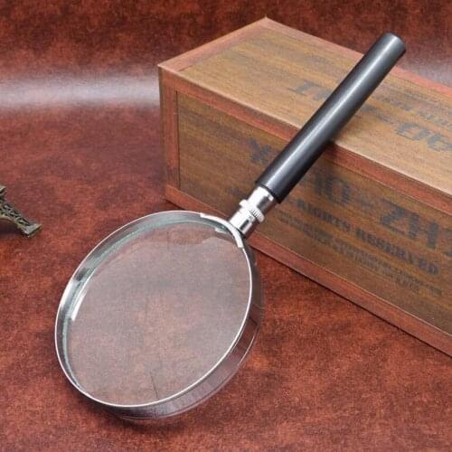 90MM Lens 5X Handheld Magnifying Glass Plastic Handle Magnifier Glass Used for Reading Books, Maps, Inspections, Coins