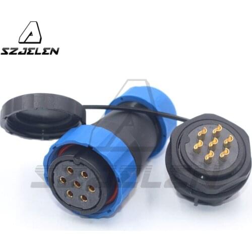 SD28TP-ZM , 28mm 7pin Waterproof Aviation cable Connector Plug Socket IP67,Industrial electrical Power connector male female