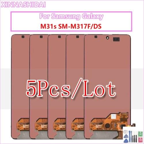 5PCS For Samsung Galaxy M30S Display Touch For Samsung M30S Screen Digitizer Panel Assembly Replacement 2019 M30S LCD