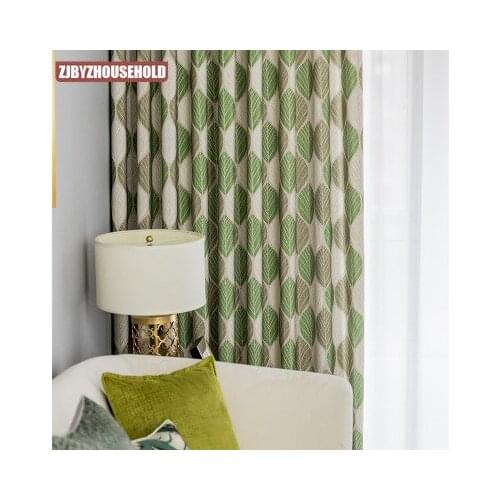 Modern Curtains for Living Dining Room Bedroom Simple Curtains Polyester-cotton Printed Curtains Tulles Curtains Finished Custom