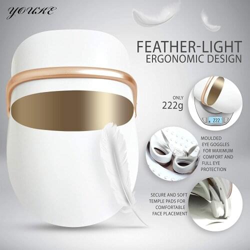 YOUKE Led Mask Skin Rejuvenation Face Care Face Tightening Photon Light Therapy Mask Anti-Aging Anti-wrinkle