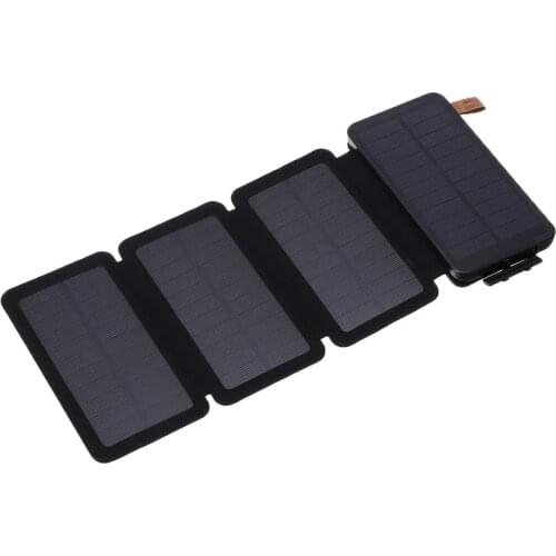 Uniiversal USB Dual Port 2 3 4 Tablets Solar Power Bank Case DIY Kit Portable Foldable Solar Panel Charger Accessories