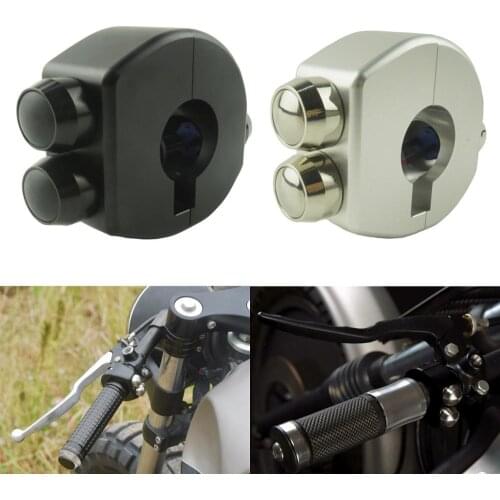 Vintage Motorcycle Handlebar Mount Switch CNC Handlebar Control Button Switch Headlight Spotlight Start Kill for Cafe Racer Bike