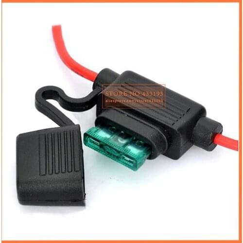 Waterproof Car Auto 30A 35A 40A 50A Amp In Line Blade Fuse Holder Fuses