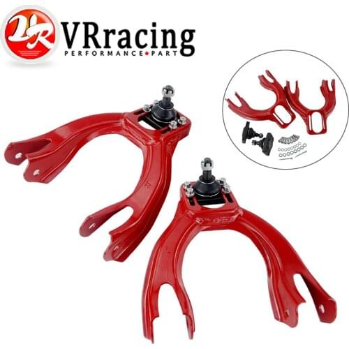 VR - Adjustable (L&R) Front Upper Control Arm Camber Kit For HONDA CIVIC EG 92-95 RED FRONT UPPER CAMBER ARM KIT VR9872R