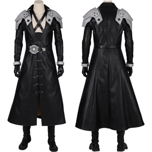 Adult Men Games FF 7 Remake Sephiroth cosplay Suits Costume Halloween Party Full Suit Custome