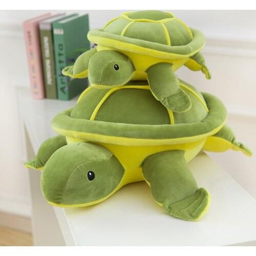 Zqswkl cute turtle plush toy soft anime pillow cushion backrest big eye tortoise doll stuffed toys for children girls decorative