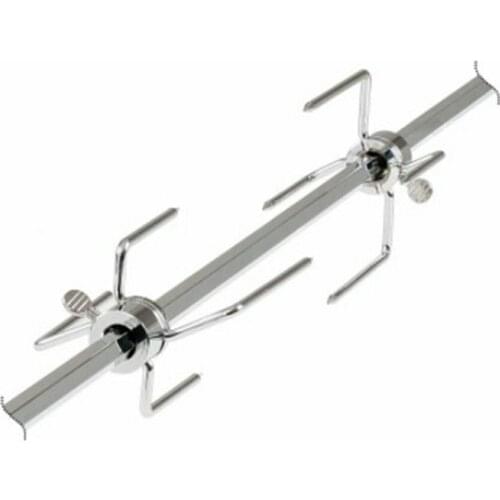 2pcs/set Rotisserie BBQ Forks Stainless Steel Spit BBQ Forks Charcoal Chicken Grill Rotisserie Meat Fork BBQ Tool KC0149