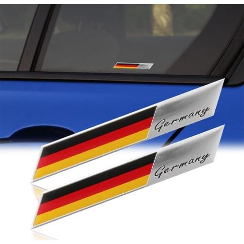 2pcs/lot 3D Germany Flag Badge Emblem Deutsch Car Sticker Decal Grille Bumper Window Body Decoration for Audi For BMW for VW