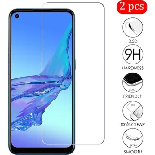 2Pcs Glass For OPPO A53 Screen Protector Cover 9H 2.5D Explosion Proof Tempered Galss For OPPO A53s Phone Protective Film
