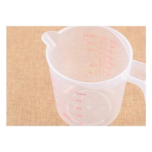 250/500/1000ml High Quality Plastic Measuring Cup Clear Scale Show Transparent Mug +Handle Pour Spout 3 sizes Measuring Device