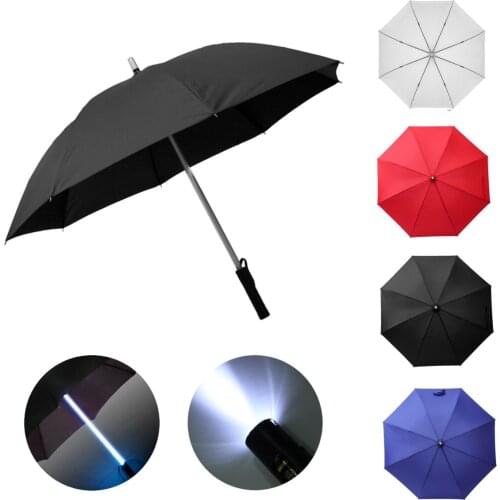 4 Colors Creative~ LED Light Umbrella For Environmental Gift Shining Glowing Umbrellas Party Activity Long Handle Umbrella New