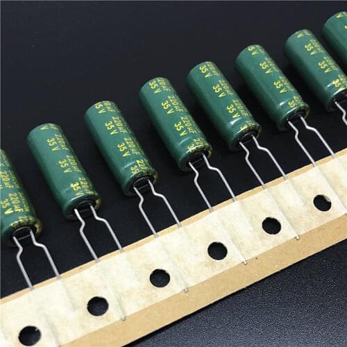 5Pcs/20Pcs 220uF 35V SUNCON(SANYO) AX series 8x20mm 35V220uF Low Impedance Long Life Electrolytic Capacitor