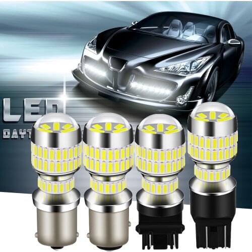 2X Car LED T20 7443 78SMD 4014 LED T20 W21W 1156 BA15S T25 1157 BAY15D 3157 3156 LED Bulbs Turn Signal Reverse Light DC12V