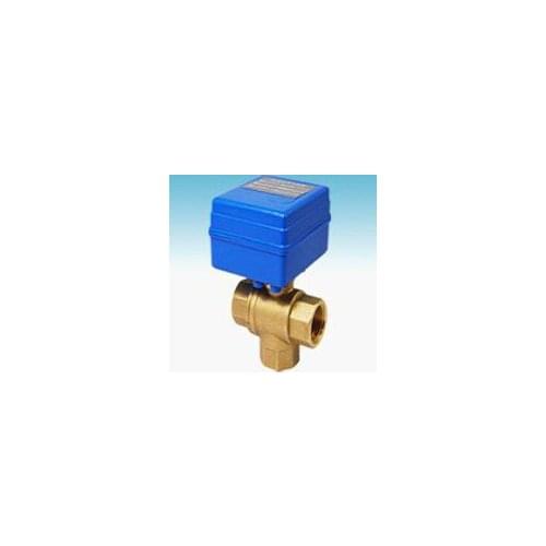 Free Shipping 5pcs/Lot G1/2'' Brass 3 way Electric Mini Ball Water Treatment Valve 12V Control Way CR01 or CR02