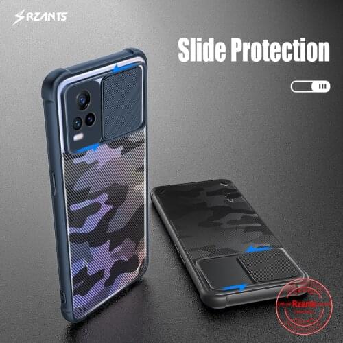 Rzants For VIVO V21E 4G VIVO V21 Case Soft Cover [Camouflage Lens Protection] Thin Phone Casing