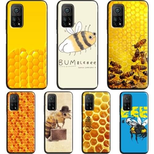 Honeycomb Honey Bee Case For POCO F3 F2 M3 X3 Pro Cover For Xiaomi Mi 11 Lite Ultra Mi 10T Pro Mi Note 10 Lite