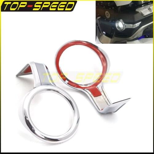 For Honda Goldwing Gold Wing GL1800 Tour F6B Airbag 2018 2019 2020 2x Fog Light Spotlight Auxiliary Lamp Ring Cover Bezel Accent