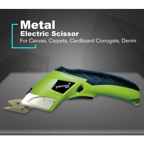 New Electric Fabric Scissors Box Cutter Cordless Shears Cutting Tool for Crafts Sewing Cardboard Scrapbooking CS4001 EU Plug