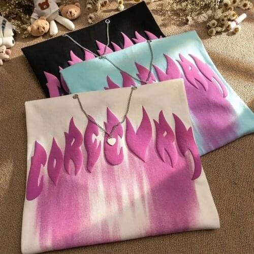 Print Women Tshirt Short Sleeve Kawaii Tops Female Clothes Summer Aesthetic Graphic Tee Cute Girls Shirt Teen