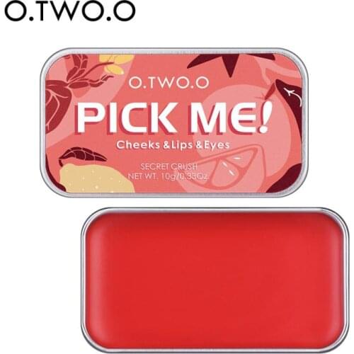 Lipstick Eye Shadow Blush 3-in-1 Repairing Palette Monochrome Red Rouge Cream Naturally Blusher Beauty Face Cosmetics TSLM1