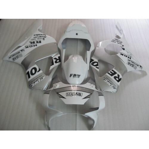Complete ABS Plastic Fairing Kits For WI CBR900RR 954 02 03 Year 2002 2003 CBR954RR White Silver Fairings Motorbike