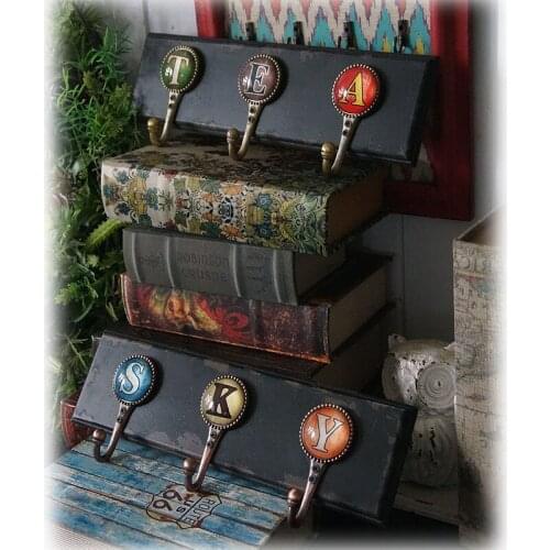 Wall Handicraft Decor Black Wooden Rustic Coat Hook