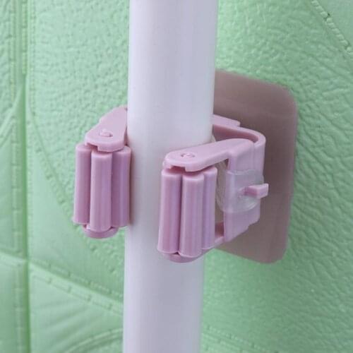 Wall Mounted Storage Mop Holder Suction Mop Brush Broom Hanger Storage Rack Kitchen Organizer Grip Rack Home Storage