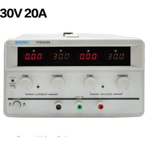 GRATTEN TPR3020S Single channel CV/CC DC regulated linear power supply 600W 0 -30V / 0-20A stepless adjustable TPR3010S optional
