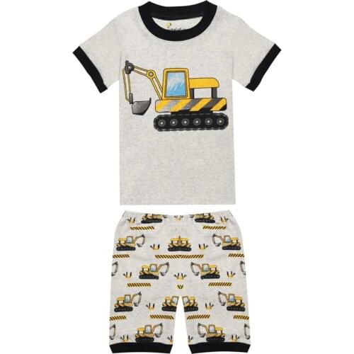 2 3 4 5 6 7 8 Years Baby Boys Clothing Cotton Childrens Set for Children Summer Clothes Boy Cartoon Clothing Sets Pajama Suit