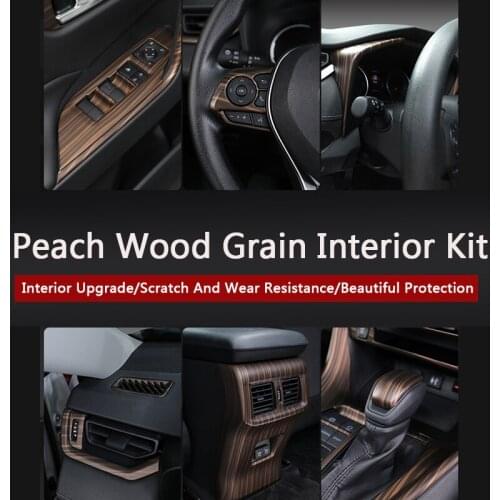 QHCP Gear Head Sticker Armrest Storage Box Covers Gear Shift Box Panel Trim For Toyota RAV4 Wildlander 2020 Interior Accessoires