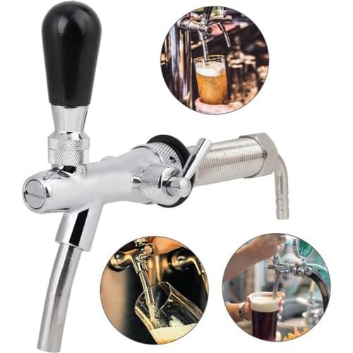 Adjustable Beer Tap Rate Control Faucet with 4inch Shank Home Bar Brewing Tool Draft beer machine beer tap with, G5/8 thread
