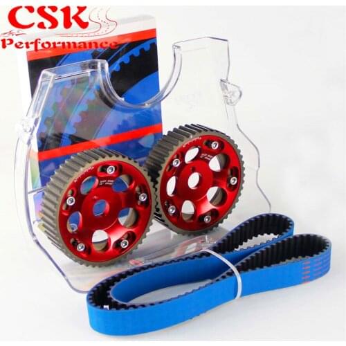 Timing Belt + Cam Cover + Cam Gear Pulley Kit Fits For Toyota 1JZGTE 1JZ-GTE 88-92 Blue/Purple/Red