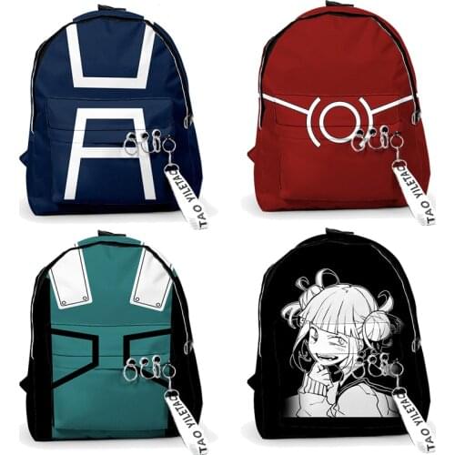 Anime Boku No Hero Academia 3D Backpack Children School Bags Bakugou Himiko Toga Travel Bags Women Men Small Laptop Backpack