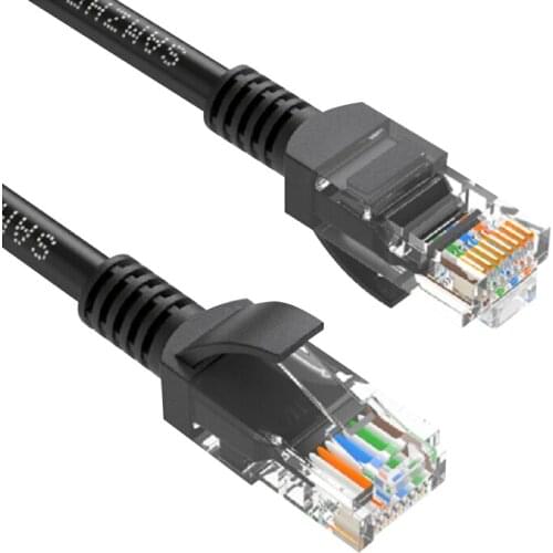 Black RJ45 Network Patch Cable CAT-5 Ethernet Cord Lan Network Patch Cable For Portable Router RJ45 Internet Cable